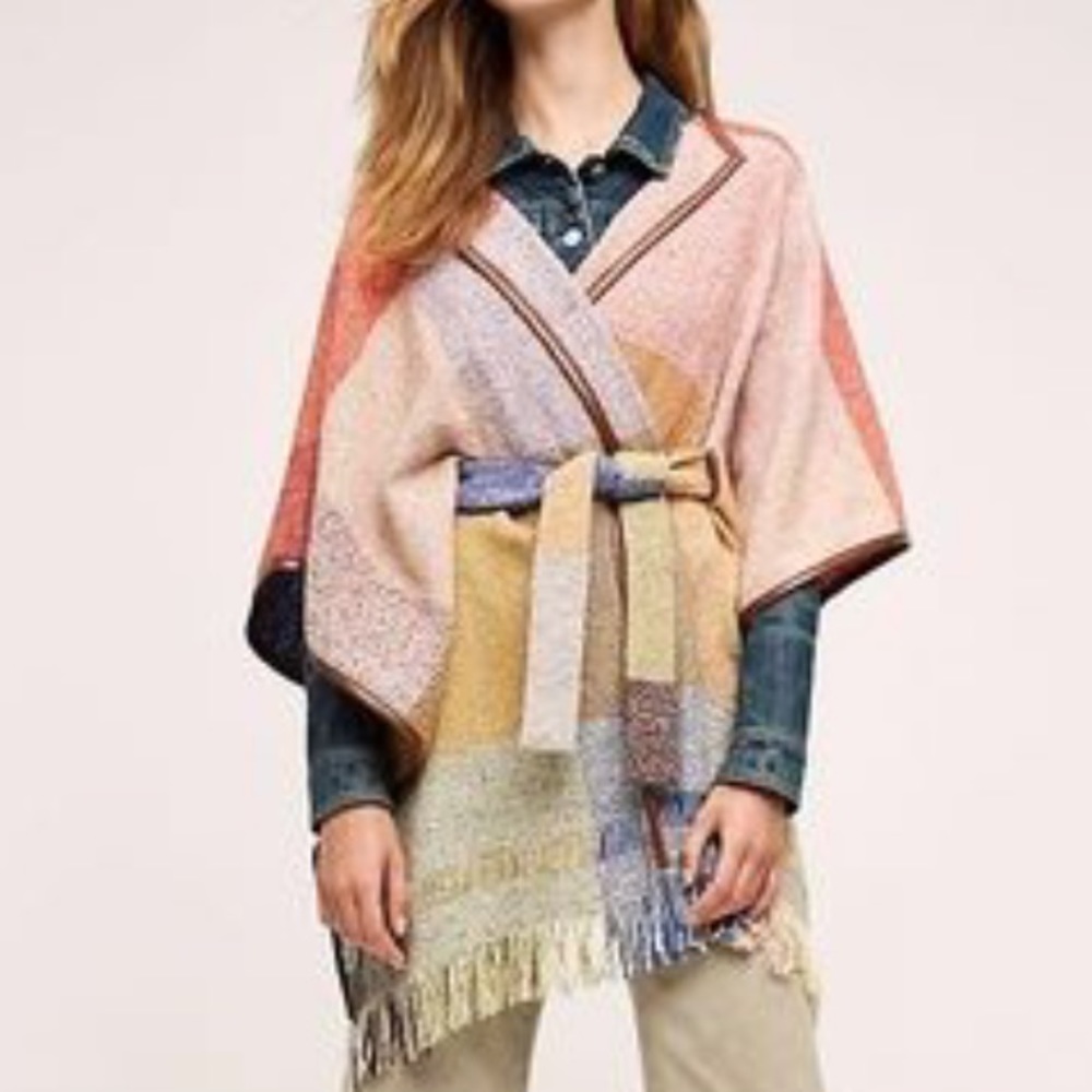 Anthropologie Nomad Morgan Carper Poncho